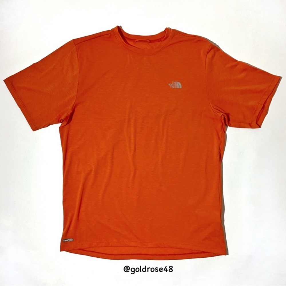 North Face Vaporwick orange short sleeve tee